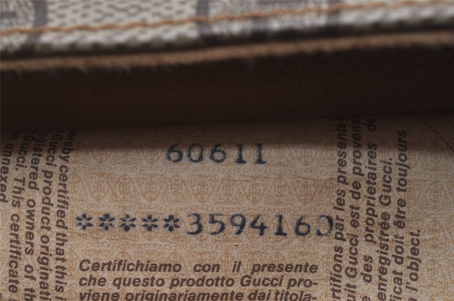 Authentic GUCCI 2Way Shoulder Cross Body Clutch Bag GG PVC Leather Brown 5260I