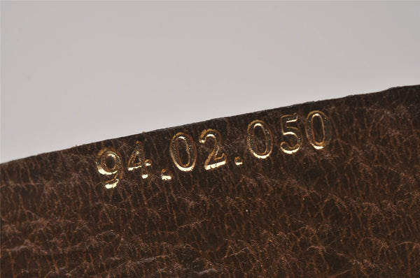 Authentic GUCCI 2Way Shoulder Cross Body Clutch Bag GG PVC Leather Brown 5260I