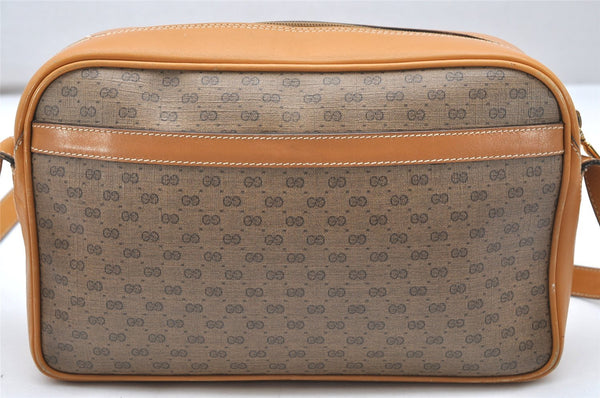 Authentic GUCCI Micro GG PVC Leather Shoulder Cross Body Bag Brown Junk 5262K