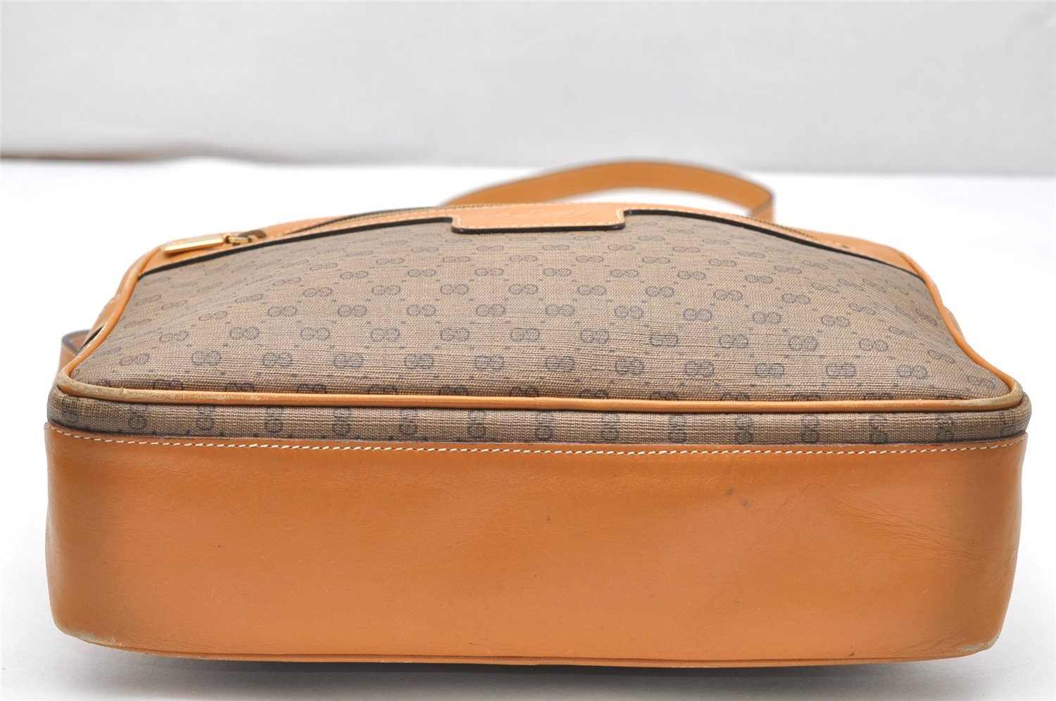 Authentic GUCCI Micro GG PVC Leather Shoulder Cross Body Bag Brown Junk 5262K