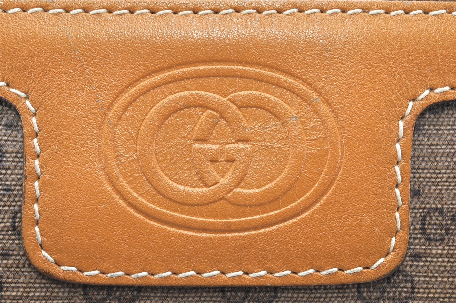 Authentic GUCCI Micro GG PVC Leather Shoulder Cross Body Bag Brown Junk 5262K