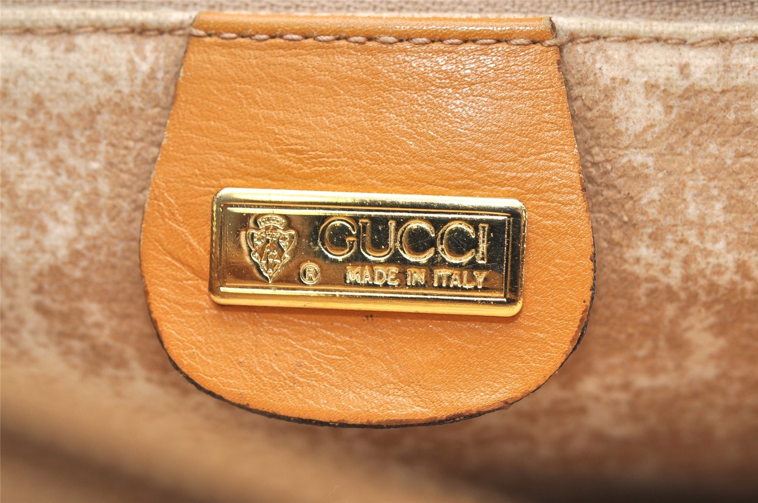 Authentic GUCCI Micro GG PVC Leather Shoulder Cross Body Bag Brown Junk 5262K