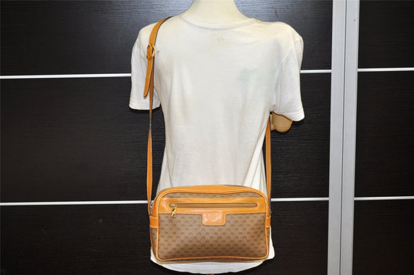 Authentic GUCCI Micro GG PVC Leather Shoulder Cross Body Bag Brown Junk 5262K