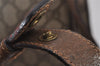 Authentic GUCCI Web Sherry Line Shoulder Cross Bag GG PVC Leather Brown 5263I