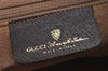 Authentic GUCCI Web Sherry Line Shoulder Cross Bag GG PVC Leather Brown 5263I