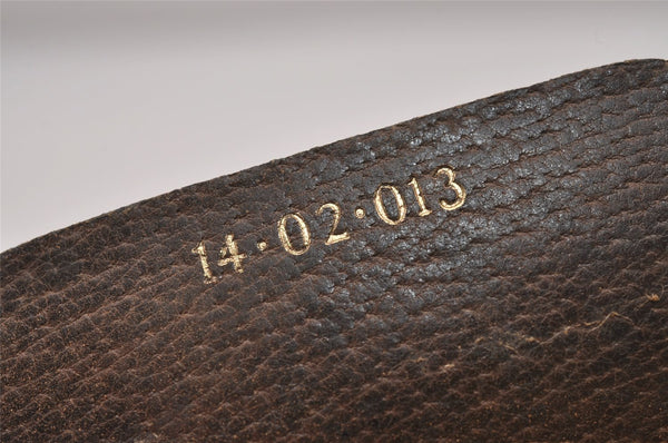 Authentic GUCCI Web Sherry Line Shoulder Cross Bag GG PVC Leather Brown 5263I