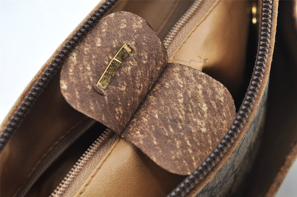 Authentic GUCCI Vintage Shoulder Cross Body Bag Purse GG PVC Leather Brown 5264I