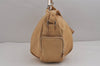 Authentic FURLA Vintage Leather 2Way Shoulder Hand Bag Purse Beige 5264J