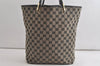 Authentic GUCCI Vintage Shoulder Tote Bag GG Canvas Leather 0021098 Black 5264K