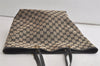 Authentic GUCCI Vintage Shoulder Tote Bag GG Canvas Leather 0021098 Black 5264K