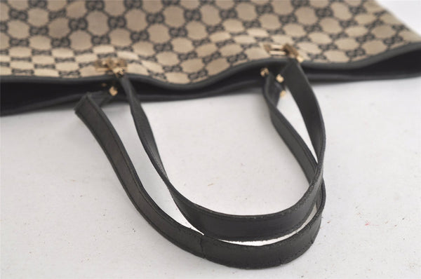 Authentic GUCCI Vintage Shoulder Tote Bag GG Canvas Leather 0021098 Black 5264K