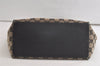 Authentic GUCCI Vintage Shoulder Tote Bag GG Canvas Leather 0021098 Black 5264K