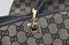 Authentic GUCCI Vintage Shoulder Tote Bag GG Canvas Leather 0021098 Black 5264K
