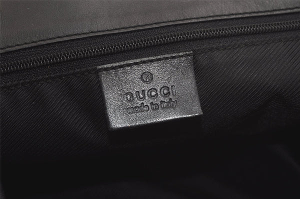 Authentic GUCCI Vintage Shoulder Tote Bag GG Canvas Leather 0021098 Black 5264K