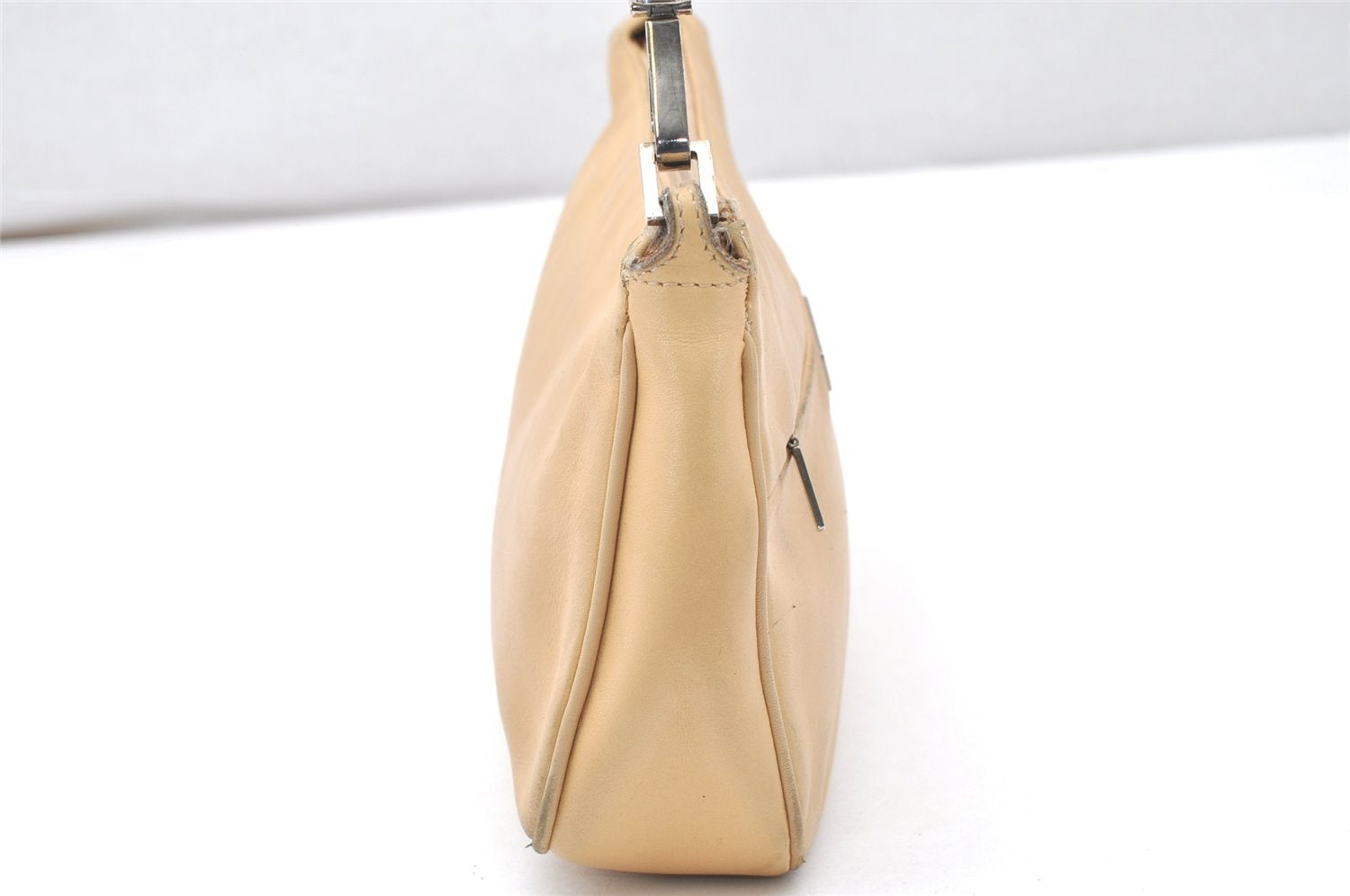 Authentic GUCCI Bamboo Hand Shoulder Bag Purse Leather 0013870 Beige Junk 5265K