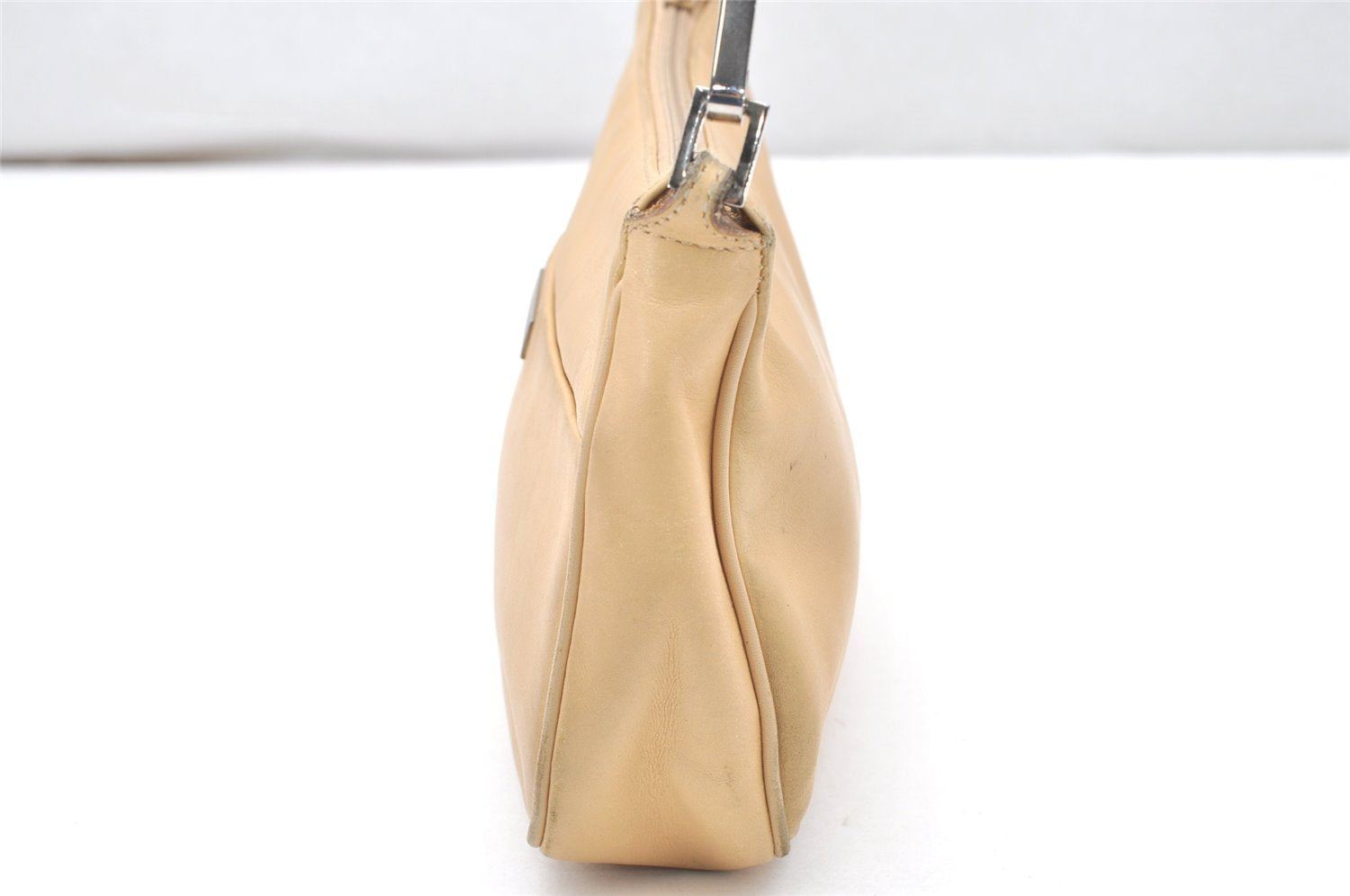 Authentic GUCCI Bamboo Hand Shoulder Bag Purse Leather 0013870 Beige Junk 5265K
