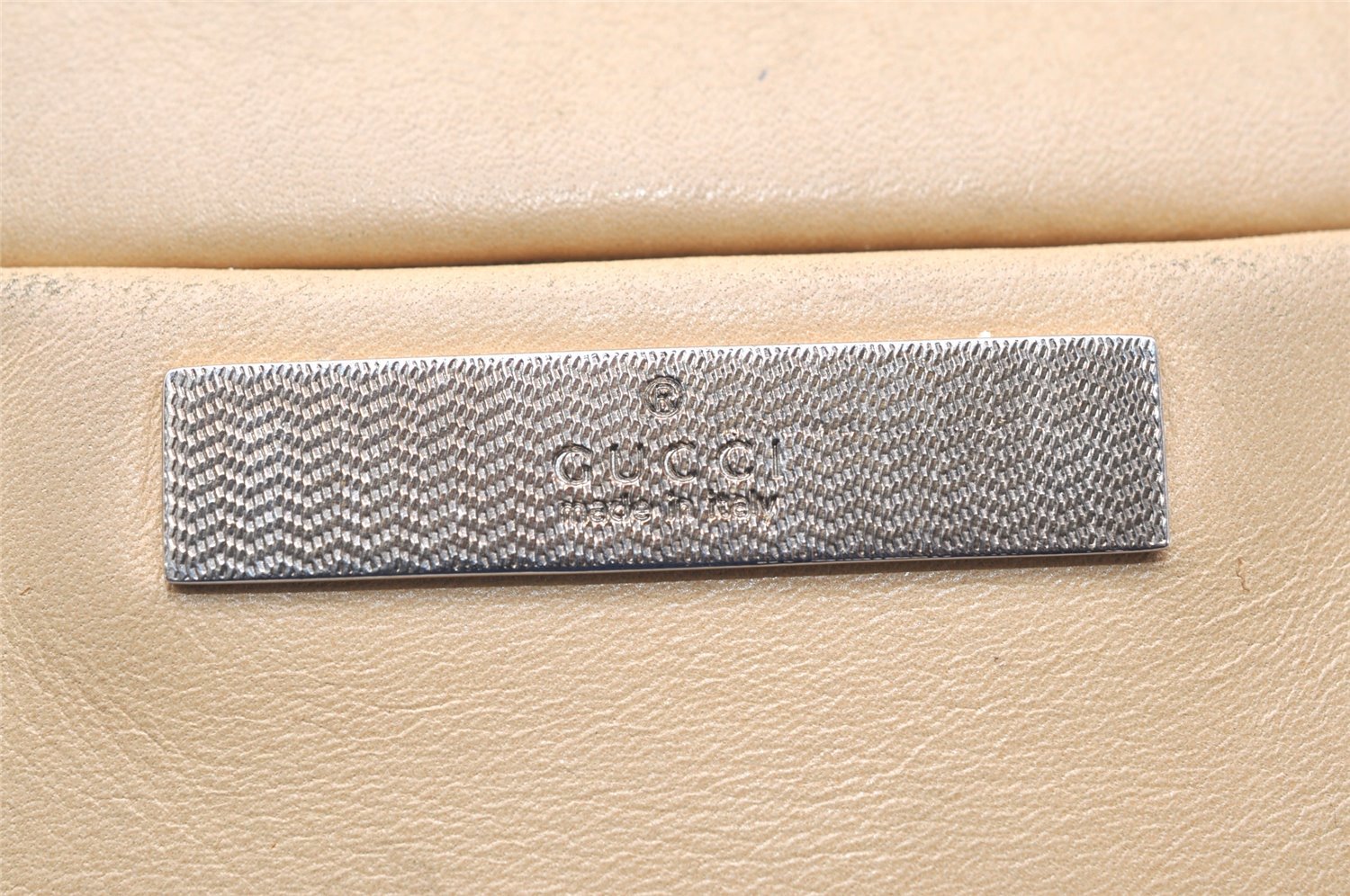 Authentic GUCCI Bamboo Hand Shoulder Bag Purse Leather 0013870 Beige Junk 5265K