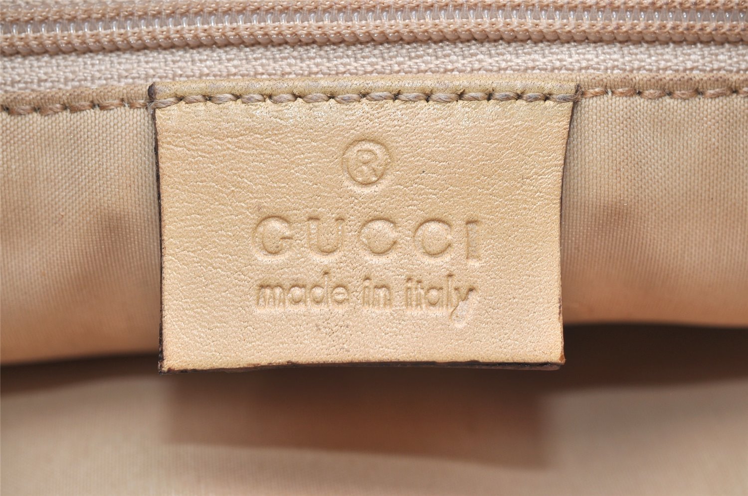 Authentic GUCCI Bamboo Hand Shoulder Bag Purse Leather 0013870 Beige Junk 5265K