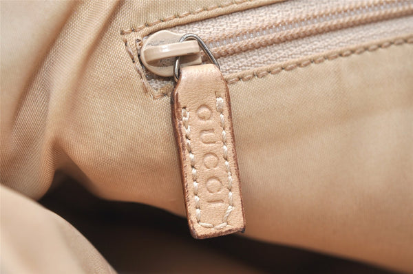 Authentic GUCCI Bamboo Hand Shoulder Bag Purse Leather 0013870 Beige Junk 5265K