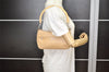 Authentic GUCCI Bamboo Hand Shoulder Bag Purse Leather 0013870 Beige Junk 5265K
