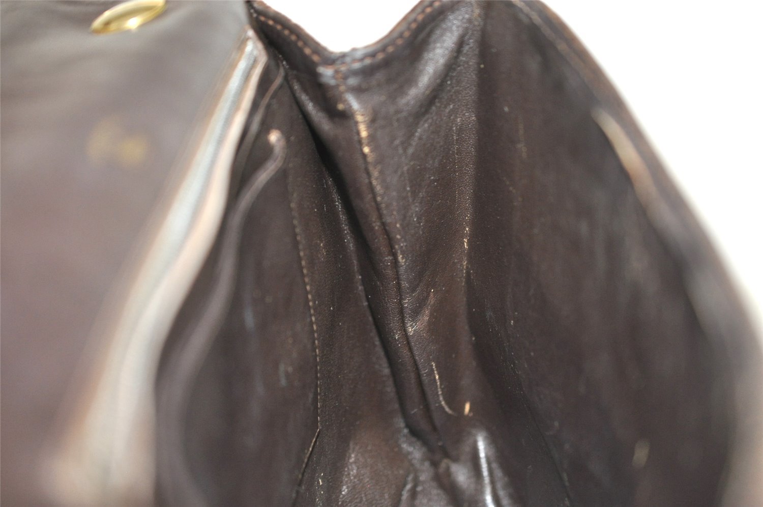 Authentic GUCCI Square GG Suede Leather Shoulder Hand Bag Purse Brown 5269I