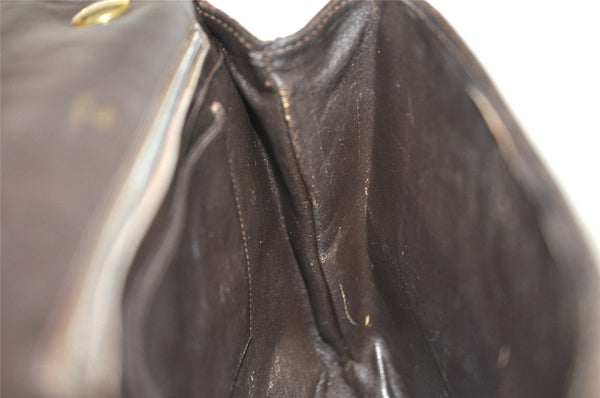 Authentic GUCCI Square GG Suede Leather Shoulder Hand Bag Purse Brown 5269I