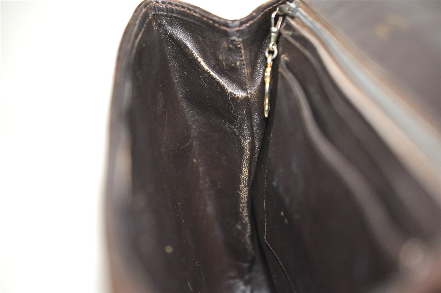 Authentic GUCCI Square GG Suede Leather Shoulder Hand Bag Purse Brown 5269I