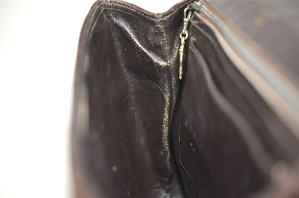 Authentic GUCCI Square GG Suede Leather Shoulder Hand Bag Purse Brown 5269I