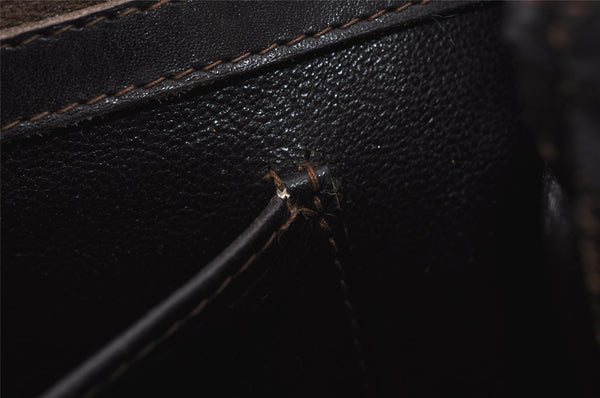 Authentic GUCCI Square GG Suede Leather Shoulder Hand Bag Purse Brown 5269I