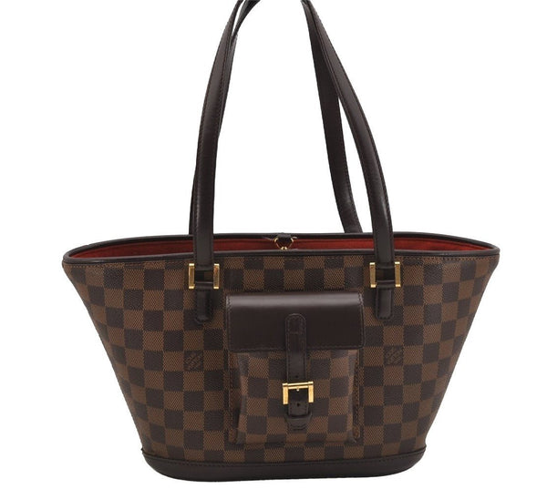 Authentic Louis Vuitton Damier Manosque PM Shoulder Tote Bag N51121 LV 5270J
