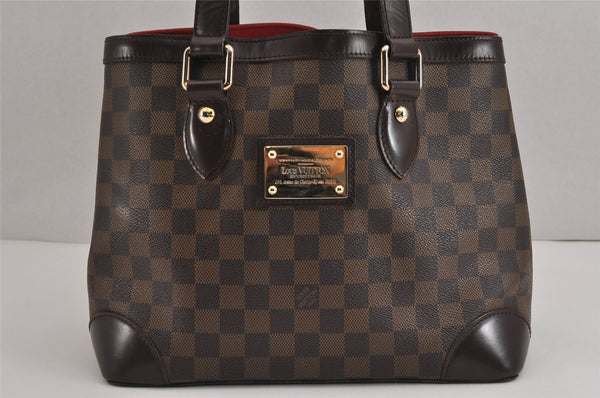 Authentic Louis Vuitton Damier Hampstead PM Shoulder Tote Bag N51205 LV 5271J
