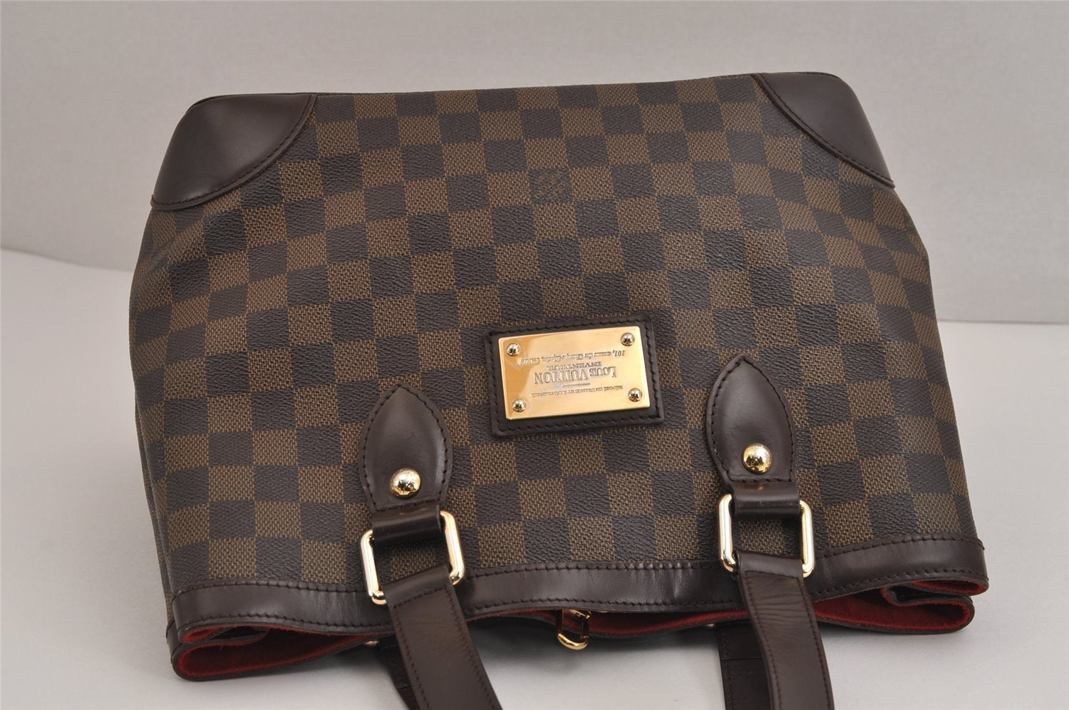 Authentic Louis Vuitton Damier Hampstead PM Shoulder Tote Bag N51205 LV 5271J
