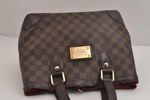 Authentic Louis Vuitton Damier Hampstead PM Shoulder Tote Bag N51205 LV 5271J