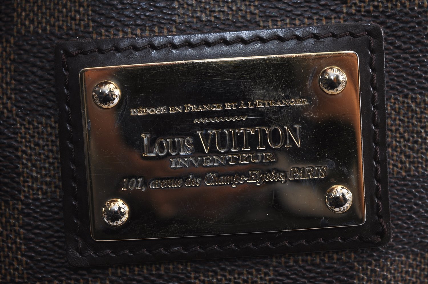 Authentic Louis Vuitton Damier Hampstead PM Shoulder Tote Bag N51205 LV 5271J