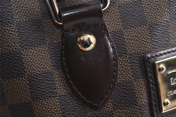 Authentic Louis Vuitton Damier Hampstead PM Shoulder Tote Bag N51205 LV 5271J