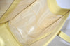 Authentic GUCCI Vintage Shoulder Tote Bag Mesh Leather Yellow 5273I