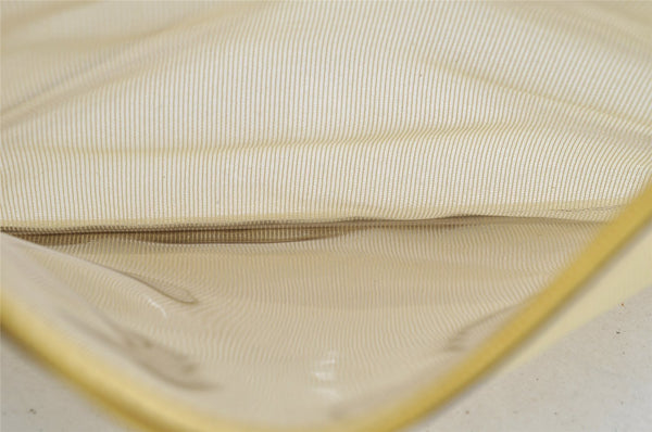 Authentic GUCCI Vintage Shoulder Tote Bag Mesh Leather Yellow 5273I