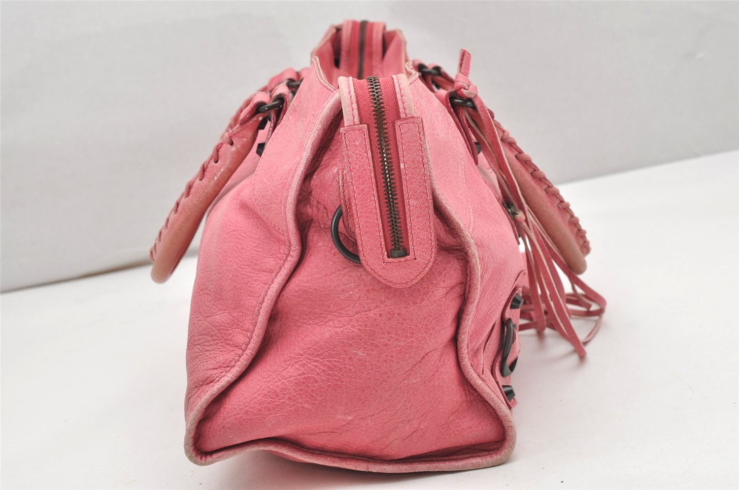 Auth BALENCIAGA Classic The Part Time 2Way Hand Bag Leather 168028 Pink 5274K