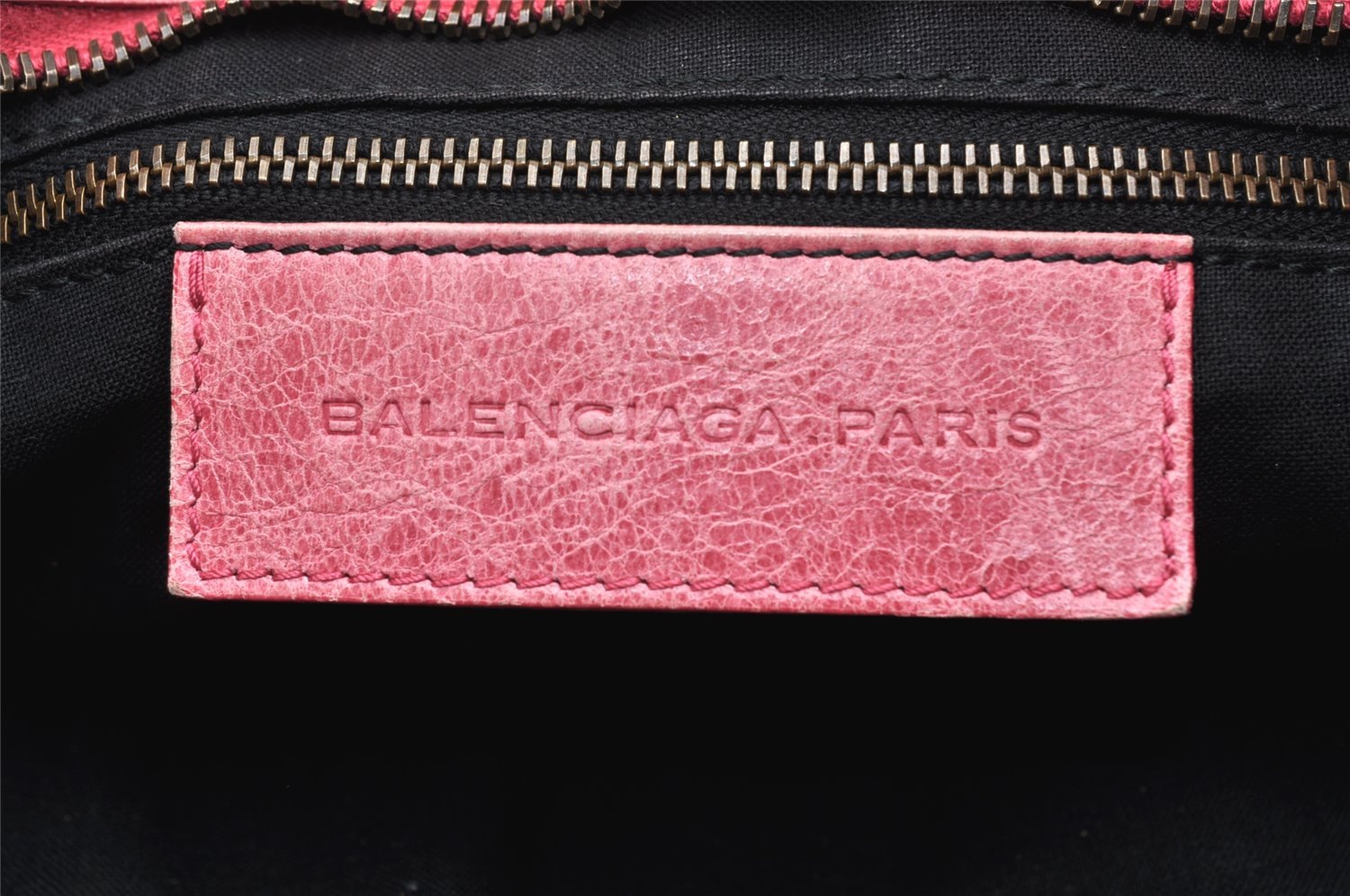 Auth BALENCIAGA Classic The Part Time 2Way Hand Bag Leather 168028 Pink 5274K