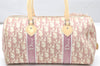 Authentic Christian Dior Trotter No.1 Hand Bag Purse PVC Enamel Pink 5275K