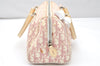 Authentic Christian Dior Trotter No.1 Hand Bag Purse PVC Enamel Pink 5275K