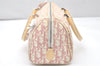 Authentic Christian Dior Trotter No.1 Hand Bag Purse PVC Enamel Pink 5275K