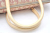 Authentic Christian Dior Trotter No.1 Hand Bag Purse PVC Enamel Pink 5275K