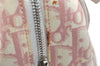 Authentic Christian Dior Trotter No.1 Hand Bag Purse PVC Enamel Pink 5275K