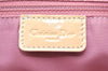 Authentic Christian Dior Trotter No.1 Hand Bag Purse PVC Enamel Pink 5275K