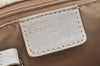 Authentic Christian Dior Trotter Lovely Hand Bag Purse Nylon Leather Beige 5278K