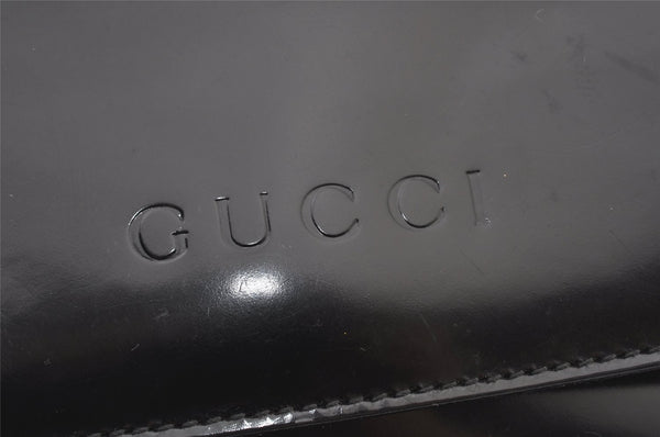 Authentic GUCCI Vintage Bamboo Shoulder Hand Bag Leather Black Junk 5279K