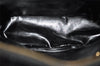 Authentic GUCCI Vintage Bamboo Shoulder Hand Bag Leather Black Junk 5279K