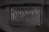 Authentic PRADA Vintage Nylon Tessuto Leather Clutch Hand Bag Purse Black 5280I