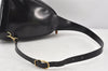 Authentic GUCCI Bamboo Shoulder Cross Bag Purse Leather Black Junk 5281K